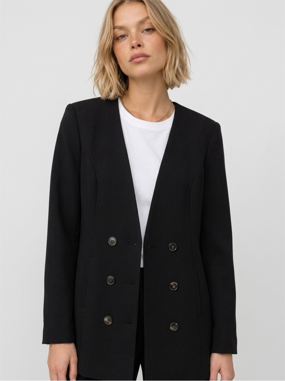 Primark Black Double-Breasted Blazer Jacket